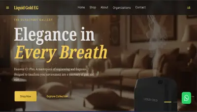 تصميم وتطوير متجر إلكتروني(Liquid Gold EG)