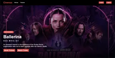 Cinemax Cinema Booking Web app