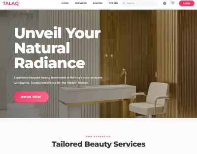TALAQ – تصميم واجهة وتجربة مستخدم لمنصة حجز وإدارة صالونات التجميل النسائية