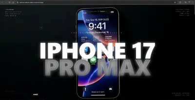 تجربة مستخدم تفاعلية (Scrollytelling) لهاتف iPhone 17 Pro Max