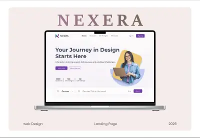 صورة العمل تصميم صفحة هبوط (Landing Page) لمنصة تعليمية متكاملة.