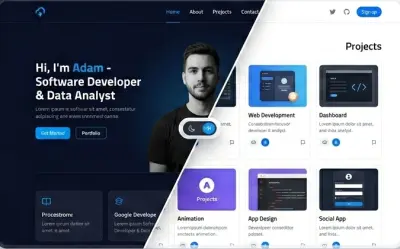 تصميم وبرمجة موقع معرض أعمال (Portfolio) احترافي متكامل