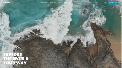 صفحة هبوط لموقع رحلات