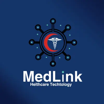 تصميم شعار تقني طبي لمنصة MedLink للرعاية الصحية