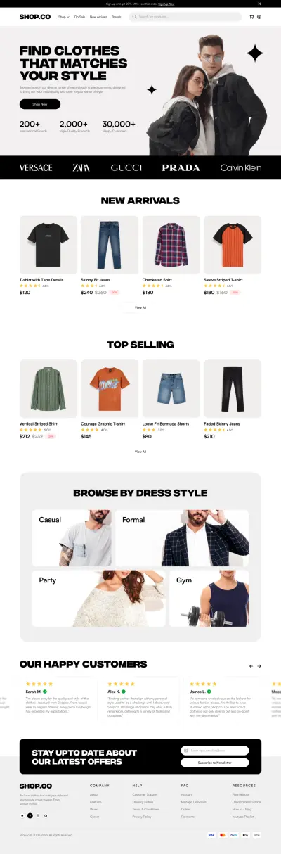 تصميم واجهة متجر ملابس إلكتروني احترافية UI/UX لموقع Ecommerce حديث