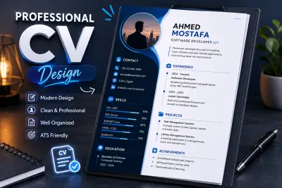 تصميم سيرة ذاتية احترافية (CV)