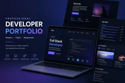 تصميم Portfolio احترافي لمطور تطبيقات