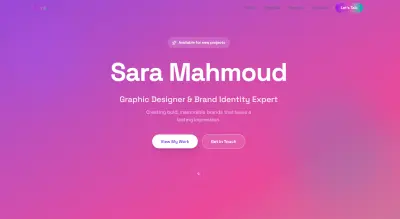 تصميم portfolio  احترافية وعصرية.