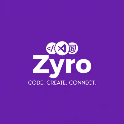 تصميم لوجو بلونين (Logo & Style Guide) لجروب مبرمجين "Zyro"