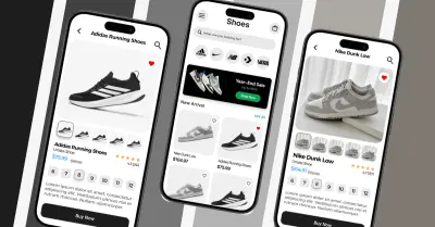 تصميم واجهات تطبيق متجر أحذية - E-commerce Mobile App UI/UX