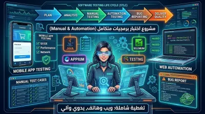 تنفيذ دورة حياة اختبار برمجيات متكاملة (STLC - Manual & Automation) لنظام تجارة إلكترونية