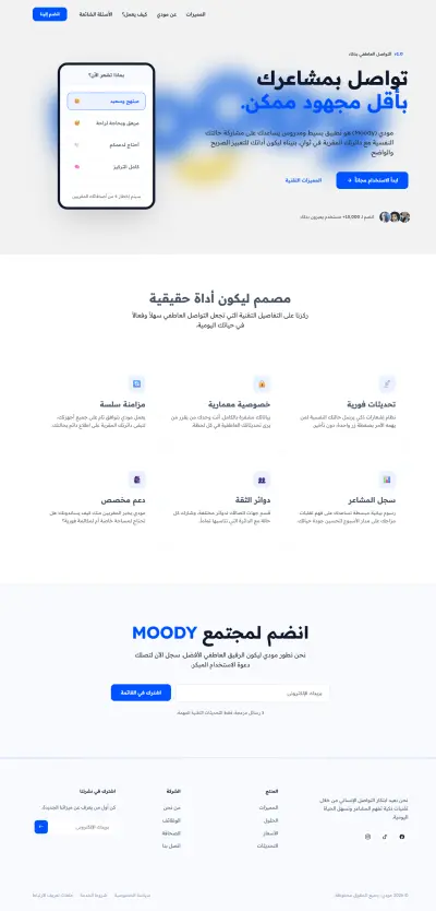 Interactive landpage