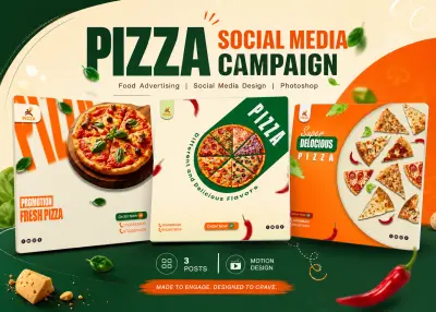 تصميم سوشيال ميديا احترافي للمطاعم | Pizza Campaign