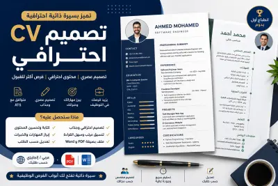 تصميم CV احترافي ATS يساعدك في الحصول على الوظيفة