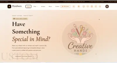 HandAura – منصة إلكترونية ذكية لبيع المنتجات اليدوية