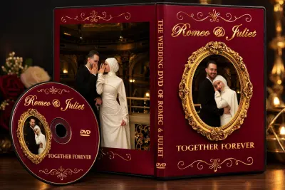 صورة العمل تصميم هوية كاملة لقرص فيديو حفل زفاف (DVD) - "Romeo & Juliet"
