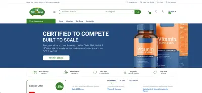 متجر Nutramena للمكملات الغذائية — WooCommerce