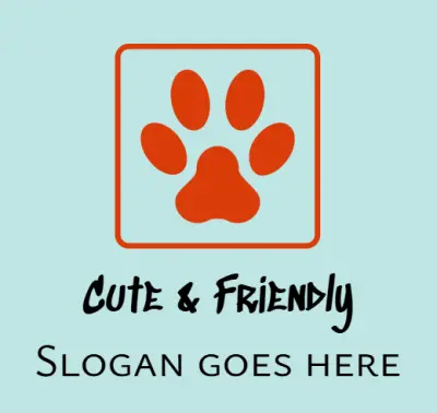 لوجو محل حيوانات اليفه Cute & Friendly