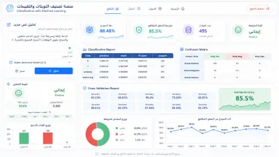 موقع تصنيف للتويتات والتقييمات باستخدام Classification with machine learninig عن طريق موقع احترافي مميز