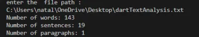 Dart Text Analyzer