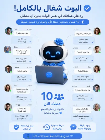 تطوير بوت تليجرام ذكي لأتمتة خدمة العملاء والرد على الاستفسارات
