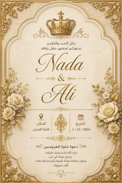 دعوة زفاف ملكية | Nada & Ali