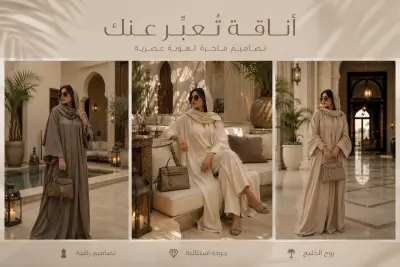 تصميم هوية بصرية متكاملة وصور موديلز AI احترافية