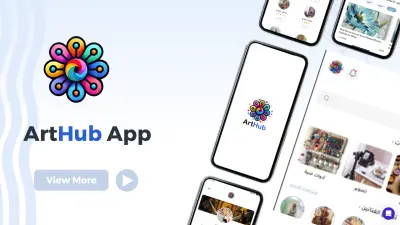 تطوير تطبيق ArtHub للفنانين والعملاء باستخدام Flutter and Node.js