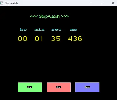Stopwatch Application
