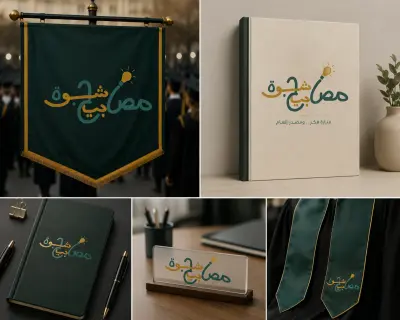 تصميم هوية بصرية متكاملة وشعار لمبادرة تعليمية "مصابيح شبوة"