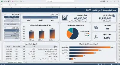 لوحة تحكم مبيعات الربع الثالث (Q3) لعام 2026