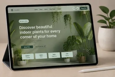 Landing Page احترافيه لمتجر بيع النباتات