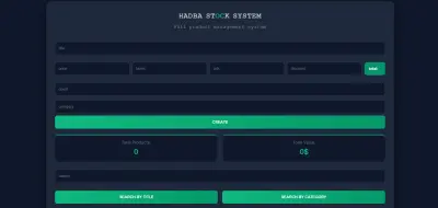 نظام ذكي لإدارة المخزون والمنتجات (CRUDS System) مع لوحة تحليلات ديناميكية