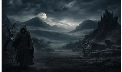 Cinematic Matte Painting: Dark Fantasy Environment Composition