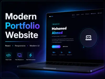 تصميم وتطوير موقع Portfolio احترافي ومتجاوب للمطورين