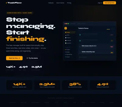TaskFlow | منصة متكاملة لإدارة المهام والمشاريع باستخدام React.js و Node.js