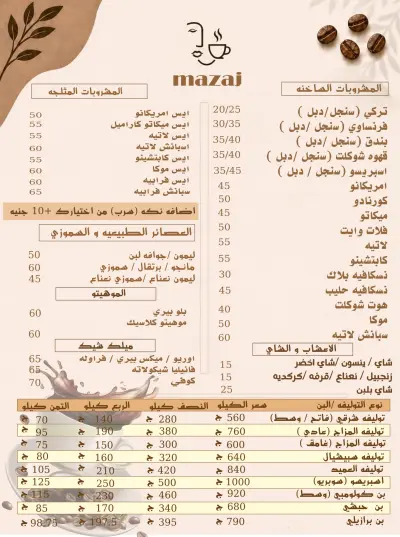تصميم منيو ل كافيه
