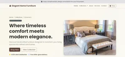 A furniture website || Elegant Home Furniture
