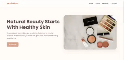 Mari Glow – Beauty & Skincare Landing Page