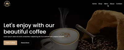 Coffee Shop Website Developer | HTML, CSS & JavaScript