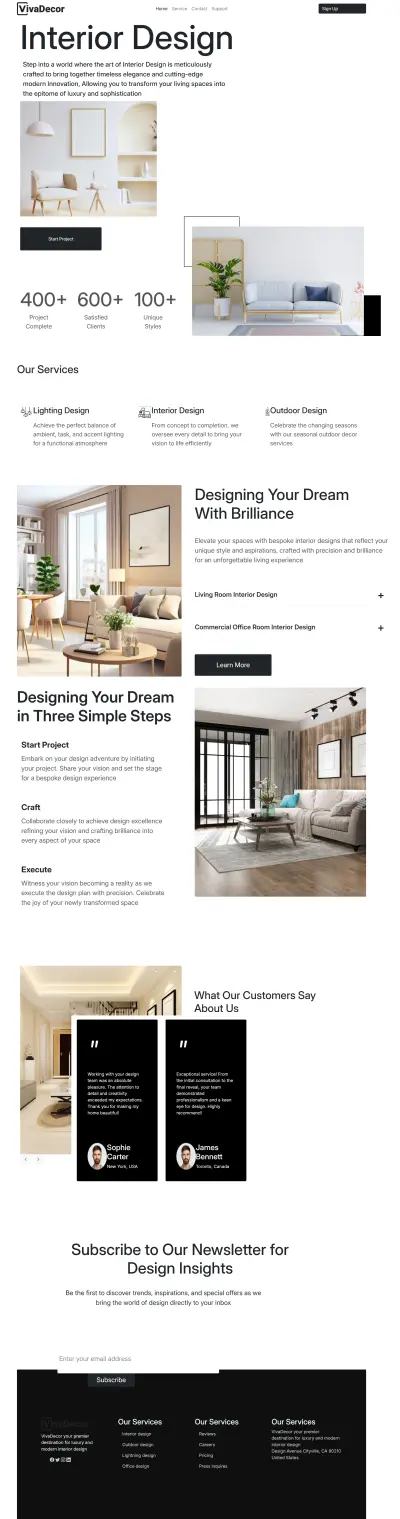 responsive landing page