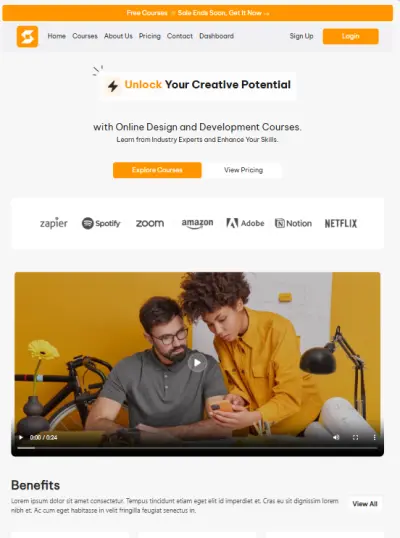 Online Courses Website