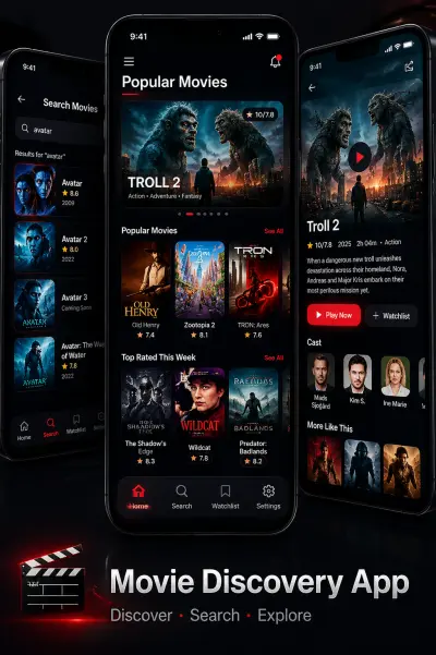 Movie Discovery Mobile App UI/UX