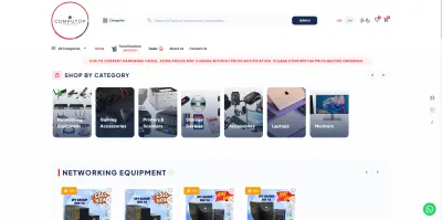 متجر إلكتروني متكامل لشركة تقنية (COMPUTOP) مع نظام إدارة مبيعات ولوحة تحكم شاملة