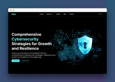 تصميم وتطوير صفحة هبوط تفاعلية وحديثة (Iron Landing Page)
