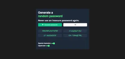 تطبيق ويب تفاعلي لتوليد كلمات مرور عشوائية وآمنة | Vanilla JS