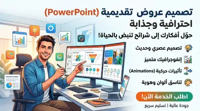 تصميم عروض تقديمية (PowerPoint) احترافية وجذابة