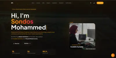 تصميم وتطوير موقع تعريفي شخصي متكامل (Full-Stack & Portfolio)