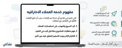 حقيبة تدريبية: القواعد الذهبية لمفهوم خدمة العملاء الاحترافية