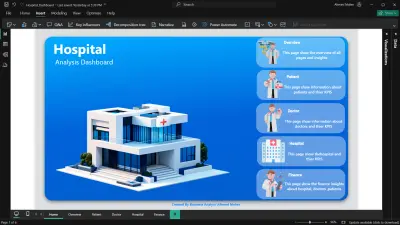 لوحة تحكم متكاملة لإدارة وتحليل أداء المستشفى باستخدام Power BI